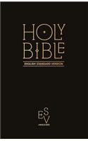 Holy Bible: English Standard Version (ESV) Anglicised Pew Bible (Black Colour)