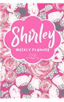 Shirley Weekly Planner: Undated Version include Habit Tracker Monthly Review Journal Prompt book Dot Grid Note