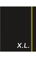 X.L.: Classic Monogram Lined Notebook Personalized With Two Initials - Matte Softcover Professional Style Paperback Journal Perfect Gift for Men and Women