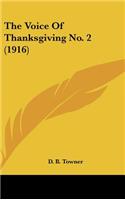 The Voice Of Thanksgiving No. 2 (1916)