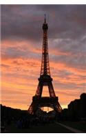 The Eiffel Tower at Sunset Journal: 150 Page Lined Notebook/Diary