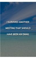 I SURVIVED ANOTHER MEETING THAT SHOULD HAVE BEEN AN EMAIL Notebook