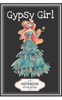 Gipsy Girl: Blank Lined Wide Ruled Notebook 6x9 Inches 100 Pages Xmas Gift for Girls