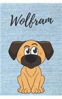 personalisiertes Notizbuch Hunde / Malbuch / Kritzelbuch / Tagebuch / Notizheft / Journal / DIN A5 / Geschenke Wolfram