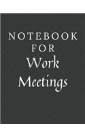 Notebook For Work Meetings