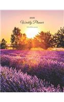 Celebrate the glory of God. 2020 Weekly Planner with Bible quotes.