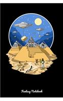 Fantasy Notebook: Alien Egyptian Pyramids Notebook