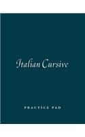 Italian Cursive Practice Pad: Calligraphy Writing Paper - Slant Angle Lined Guide Practice Sheets