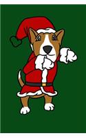 Dabbing Boston Terrier Dog Santa
