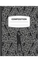 Composition: A Basketball Sport Composition Notebook, A Blank 8.5x11" Full Page Practice Writing Composition Notepad With Dashed Midline And 120 Practice Pages F