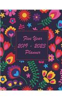 2019-2023 Five Year Planner: Floral Illustration, 60 Months Calendar Yearly Goals Monthly Personal Management Record Writing, Calendar Schedule Organizer Planner With Inspiratio(5 Five Year Calendar Planner / 5 Year)