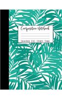 Tropical Palm Composition Notebook College Ruled: Palm Journal, Tropical Notebook, Teal Notebook, Palm Tree Notebook, Composition Notebooks For Girls, School Notebooks, College Notebooks, Compositio