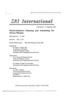 Mixed-Initiative Planning and Scheduling for Science Missions