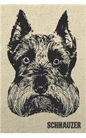 Schnauzer Notebook: Stylish Lined Notebook for Schnauzer Lovers(40 Pedigree Prints Dog Breed Notebooks and Journals)