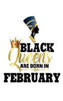Black Queens Are Born In February: Black Girl Magic Pisces Birthday Egyptian Queen Half and Half Paper Blank College Ruled Notes Sketch Math Story Writing Prompts 7.5" x 9.25" 100pg(300 Black Queens NYC - Half and Half Journal Prompt Book)