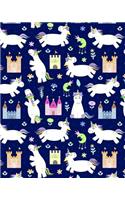 Journal Notebook Unicorns Playing 2: 172 Lined Numbered Pages With 3 Index Pages For Easy Organization in Large 8 x 10 Size For Journaling, Writing, Planning or Doodling.(38 More Artsy Lined Journals)