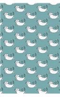 Bullet Journal Notebook for Cat Lovers Flying Cats Pattern 9: 112 Page Numbered Graph Style Grid Bullet Journal with Index Pages and Key Pages in Portable 6 X 9 Size.