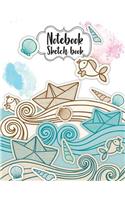 Notebook Sketchbook: : Paper Book for Sketching, Drawing, Journaling & Doodling (Sketchbooks), Perfect Large size at 8.5" x 11", 120 Pages, ( Animal Sea Cartoon Cover )