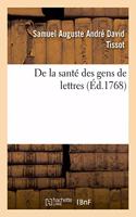 de la Santé Des Gens de Lettres