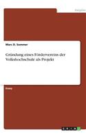 Gründung eines Fördervereins der Volkshochschule als Projekt