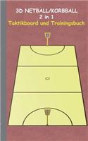 3D Netball/Korbball 2 in 1 Taktikboard und Trainingsbuch