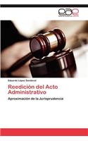 Reedición del Acto Administrativo