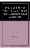 Pkg: Fund of Nsg Vol. 1 & 2 2e, Tabers 21st, Vallerand Drug Guide 13th