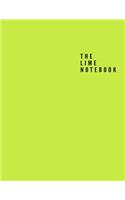 The Lime Notebook: Unlined/Plain Notebook - Large (8.5 x 11 inches) - 110 Pages, Softcover Journal