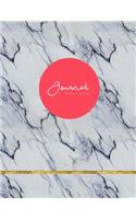 Journal Marble + Gold: Hot Pink + Blue Marbled Notebook - Lined 80-Page - Perfect Bound Cover