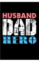 Husband Dad Hero: Blank Lined Journal