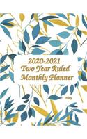 2020-2021 Two Year Ruled Monthly Planner - Navy 8.5x11