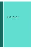 Notebook: Classic Turquoise Blank Lined Journal Notebook (6 x9 inches) - 110 Pages(49 Classic)