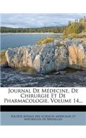 Journal de Medecine, de Chirurgie Et de Pharmacologie, Volume 14...