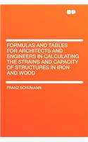 Formulas and Tables for Architects and Engineers in Calculating the Strains and Capacity of Structures in Iron and Wood