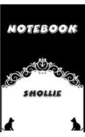 Shollie Notebook: Black and White notebook, Decorative Journal for Shollie Lover: Notebook /Journal Gift, Black and White,100 pages, 6x9, Soft cover, Mate Finish