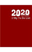 2020 Year Planner - My To Do List