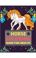 Horse Coloring Book For Adults