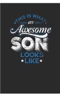 This Is What An Awesome Son Looks Like: Sons Notebook, Graph Paper (6" x 9" - 120 pages) Family Themed Notebook for Daily Journal, Diary, and Gift