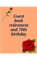 Guest book retirement and 70th birthday
