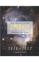 She Leaves A Little Sparkle Wherever She Goes 2020-2022 3 Year Planner