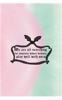 We Are All Searching for Someone Whose Demons Play Well With Ours: All Purpose 6x9 Blank Lined Notebook Journal Way Better Than A Card Trendy Unique Gift Green And Pink Dark