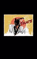 Skate: 6x9 Skate - blank with numbers paper - notebook - notes
