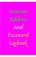 Internet Address And Password Logbook