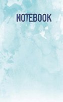 Notebook: Glossy Cover, 160 wide-ruled pages (front and back), Blank Lined Notebook, Letter Size 8.5" x 11" Notebook: Large Composition Book, Water color text