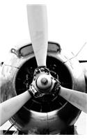 Airplane Propeller - Lined Notebook: Medium Ruled, Soft Cover, 6 X 9 Journal, 190 Pages