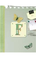 Monogrammed F Dot Grid Bullet Journal: 8.5" x 11" Soft Matte Cover 150 pages(Letter F Monogram Bullet Diary)