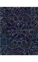 Journal Notebook Mandala Pattern 5: 172 Page Blank Journal 8 x 10 Size, Unlined For Journaling, Writing, Planning or Doodling.(88 Artsy Plain Journals)