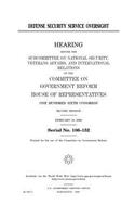 Defense Security Service oversight