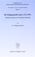 Die Einigungsstelle Nach 27a Uwg