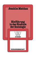 Einführung in Das Studium Der Soziologie